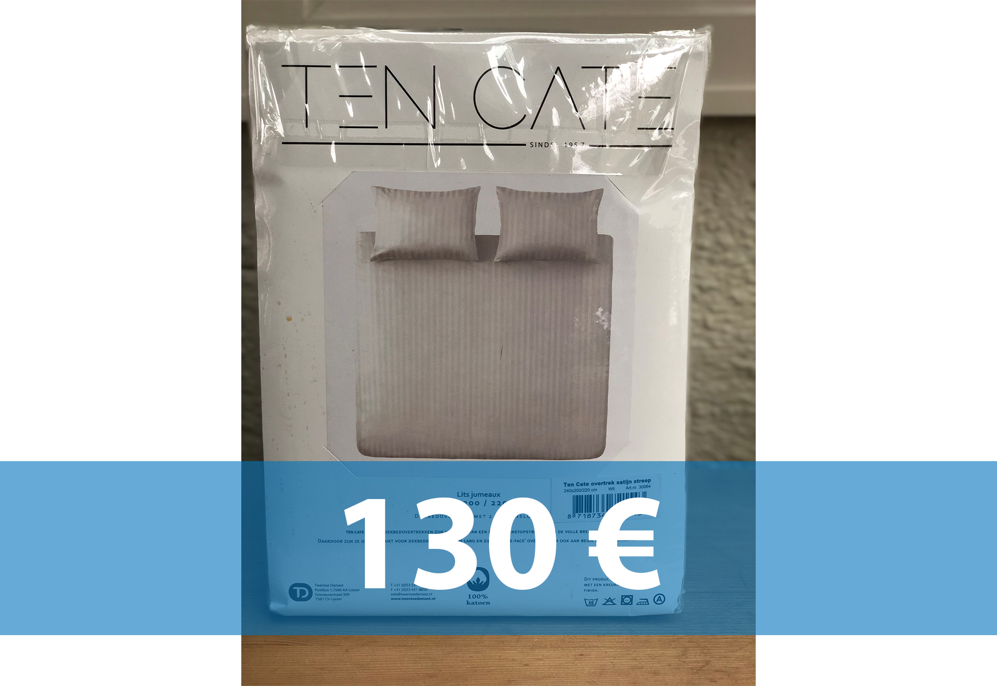 Housse de couette blanc satiné - Robette Meubles